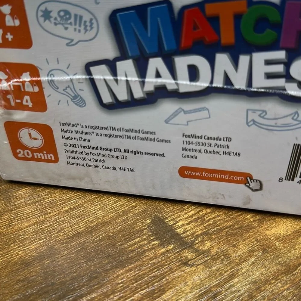 Match Madness Board Game‎ Visual Recognition Matching Fast Paced Puzzle New